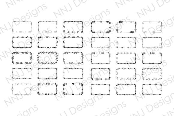 30 Rectangle Decorative Frame SVG for Handmade and Printable Crafts