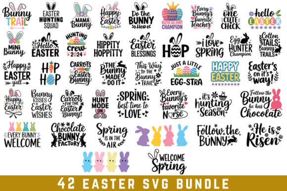 42 Easter SVG Bundle for Crafts and Graphics Projects