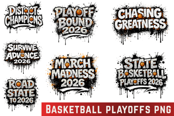 Basketball Playoffs Png Bundle: A Graphic Design Asset for Creative Publishing
