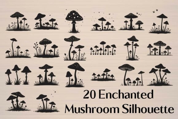 Enchanted Mushroom Silhouette SVG Bundle Review