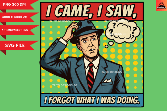 Funny Retro Pop Art Gentleman PNG SVG: A Unique Graphic Asset for Modern Content
