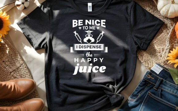 Happy Juice Nursing T-Shirt Design: A Versatile Graphic Asset for Content Creators
