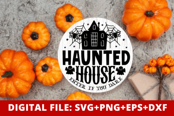 Haunted House Enter if You Dare SVG: A Bold Graphic Asset for Creative Content