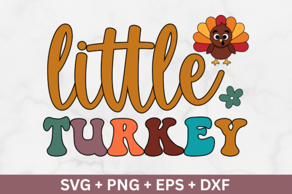 Little Turkey SVG Design: A Thanksgiving Graphic for Crafters and Content Creators
