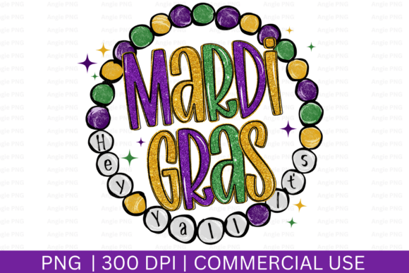 Mardi Gras Beads PNG Sublimation: A Vibrant Graphic Design Asset for Crafts and Branding