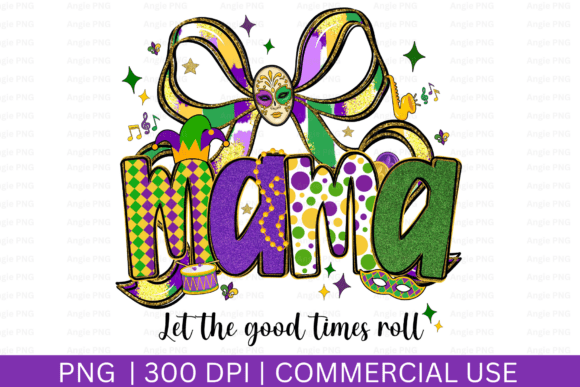 Mardi Gras Mama Coquette Bow PNG: A Festive Graphic for Crafts and Local Branding