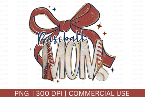 Preppy Baseball Mom PNG: A Versatile Graphic for Crafts and Branding