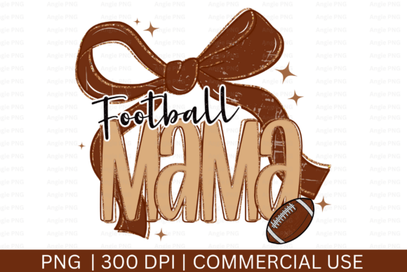 Preppy Football Mama PNG: A Versatile Graphic for Crafts and Creative Sellers