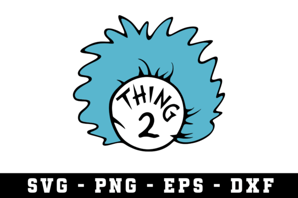 Thing 2 SVG Cut File: A Versatile Graphic Design Asset for Crafts and Creative Branding