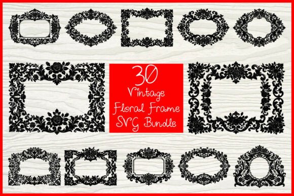 Vintage Floral Frame SVG Bundle: A Timeless Graphic Design Asset for Crafts