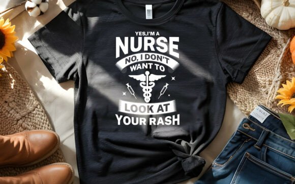 Yes, I’m a Nursing T-Shirt Design Graphics Asset for Branding